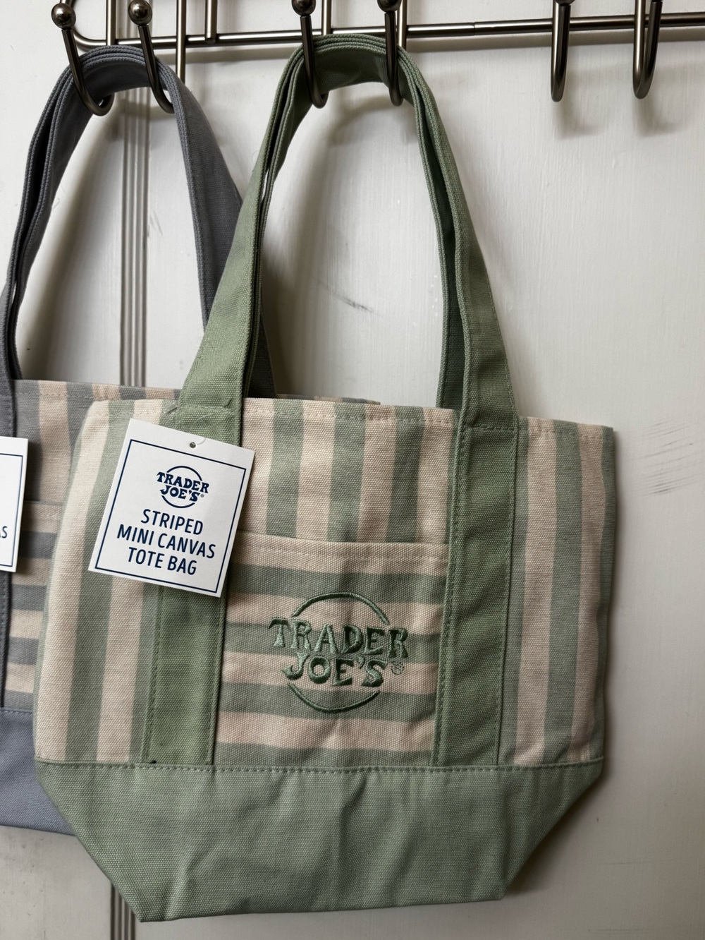 Trader Joe’s Striped Mini Canvas Tote Bags - Full Set - Picture 5 of 12